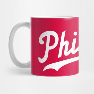 Philly Script - Red/White Mug